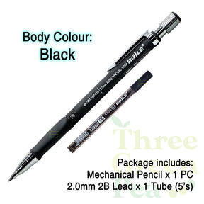 2.0mm 2B Mechanical Pencil with Lead Refill | Great for Kids and Carpentry Works Marking