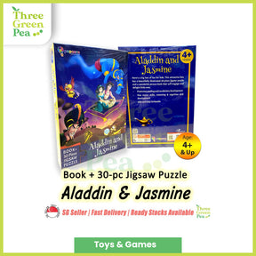 Jigsaw Puzzle for Kids Age 4+: 30-piece Jigsaw and Book | | Familiar Fairy Tale Titles | Motor Skills and Brain Development [B3-2]