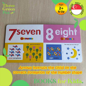Learning 123 with Trace and Lift Board Book for Children Age 1 and above