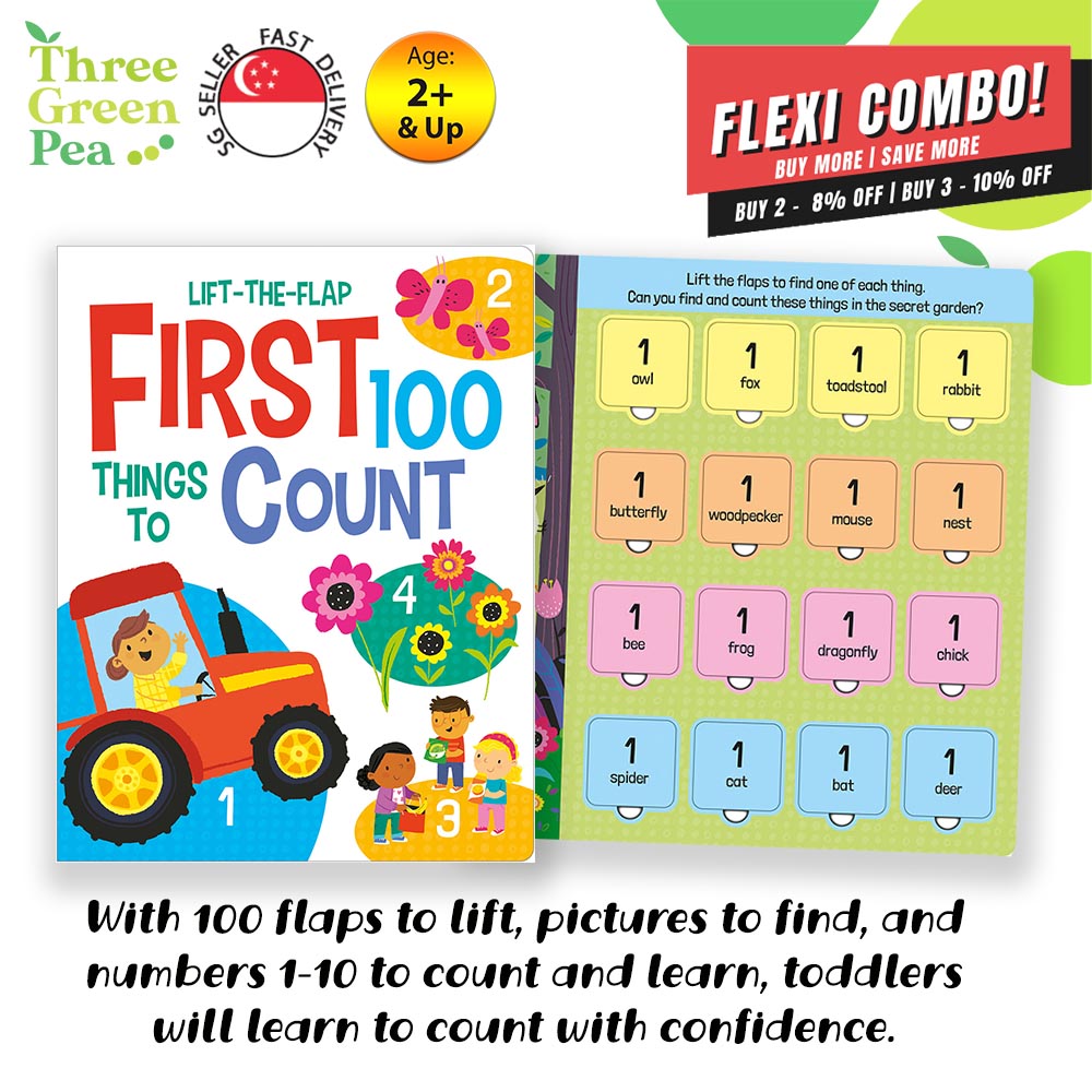 First 100 Things to Count Lift-the-Flap Board Book for Children | Suitable for Ages 1 to 5