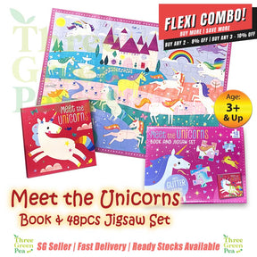 Jigsaw Puzzle for Kids | 48 Pieces of Jigsaw and a Book | Dino Friends / Unicorns / Koala | Suitable for Ages 3 and above | Great Gift Ideas