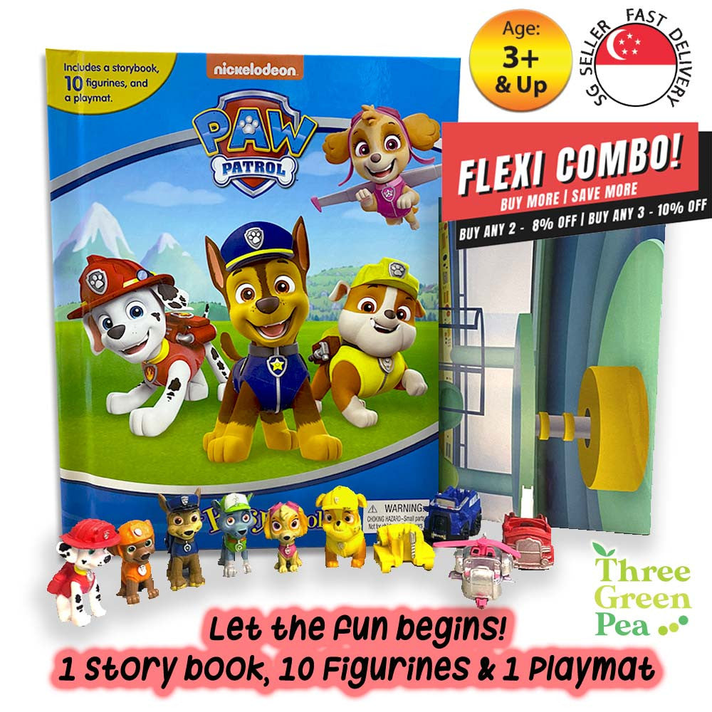 My Busy Book - Paw Patrol 10 Figurines, 1 Playmat and 1 Story Board Book |Suitable for Age 4-6 [B1-1]