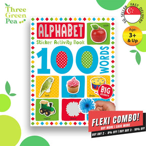 First 100 Words - Alphabet Stickers and Colour Activity Book | Suitable for Children Age 3 and above