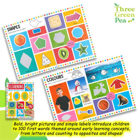 First 100 Words - Early Learning Stickers and Colour Activity Book | Suitable for Children Age 3 and above