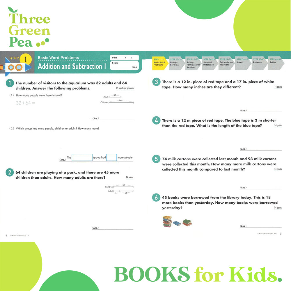 Kumon Grade 3-6 Math Boosters (Word Problems)