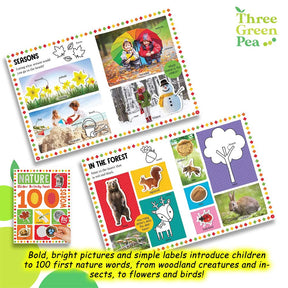 First 100 Words - Nature Stickers and Colour Activity Book | Suitable for Children Age 3 and above