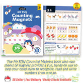 Children Magnet Book with Activities |  Jr. Explorer - My Fun Short Words / Counting / Times Tables | Suitable for Ages 3-5 [C5-2]