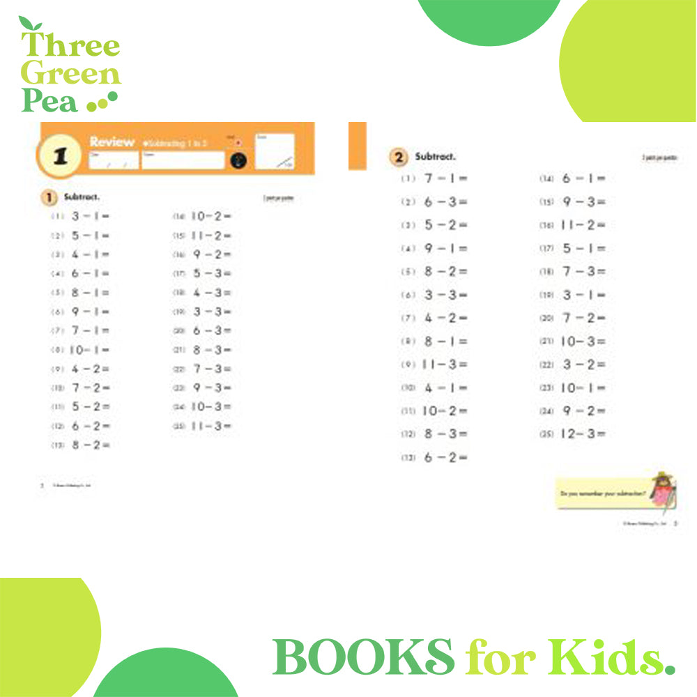 Kumon Math Workbooks Grade 2 SUBTRACTION