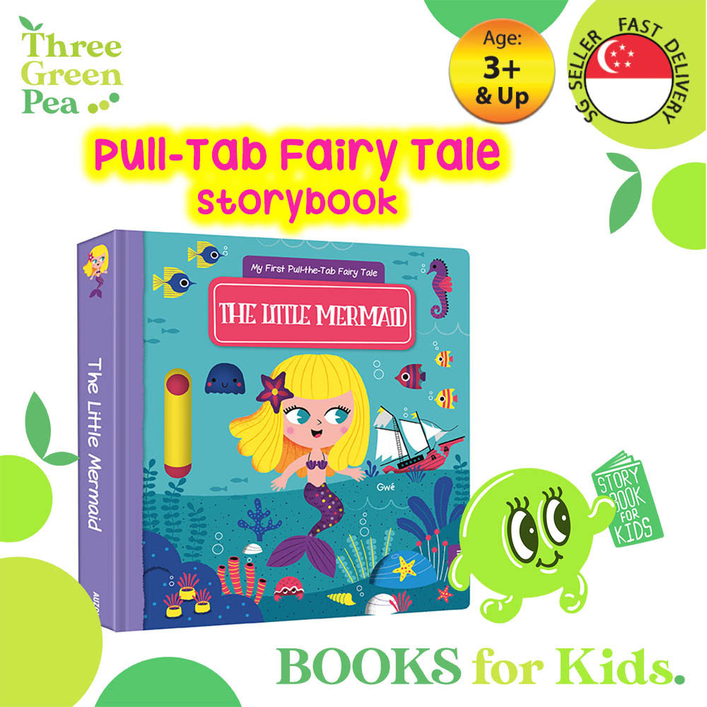 My First Pull-the-tab Fairy Tale Storybook - THE LITTLE MERMAID - Fun & Interesting story for children [B3-4]