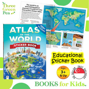 Educational Sticker Book for Children - Sticker Atlas of the World or Flags of the World - Fun and Interactive Activity Book [RA1-2]