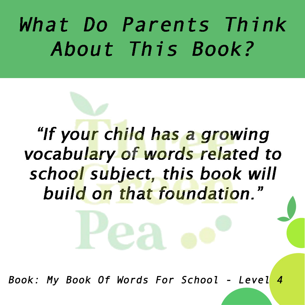 Kumon Verbal Skills Workbooks - My Book Of Words For School Level 4