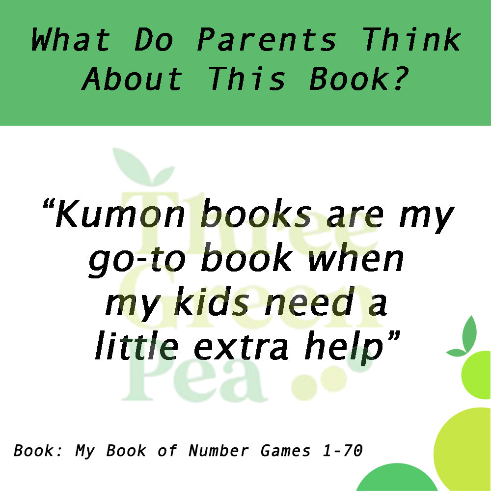 Kumon Math Skills Workbooks - My Book of Number Games 1-70