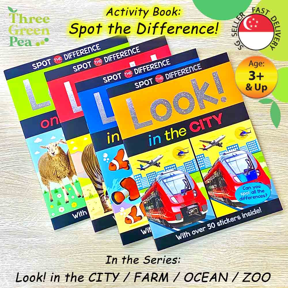 [Bundle Deal] 4 Books of Spot the Difference Activity Books in 4 Different Themes for Children Ages 3 and above