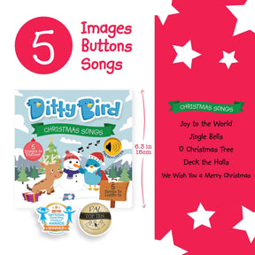 Ditty Bird Christmas Songs Book [Authentic] - Audio Sound Book for Children Ages 1+ Ready Stocks [B1-3 OTHERS]