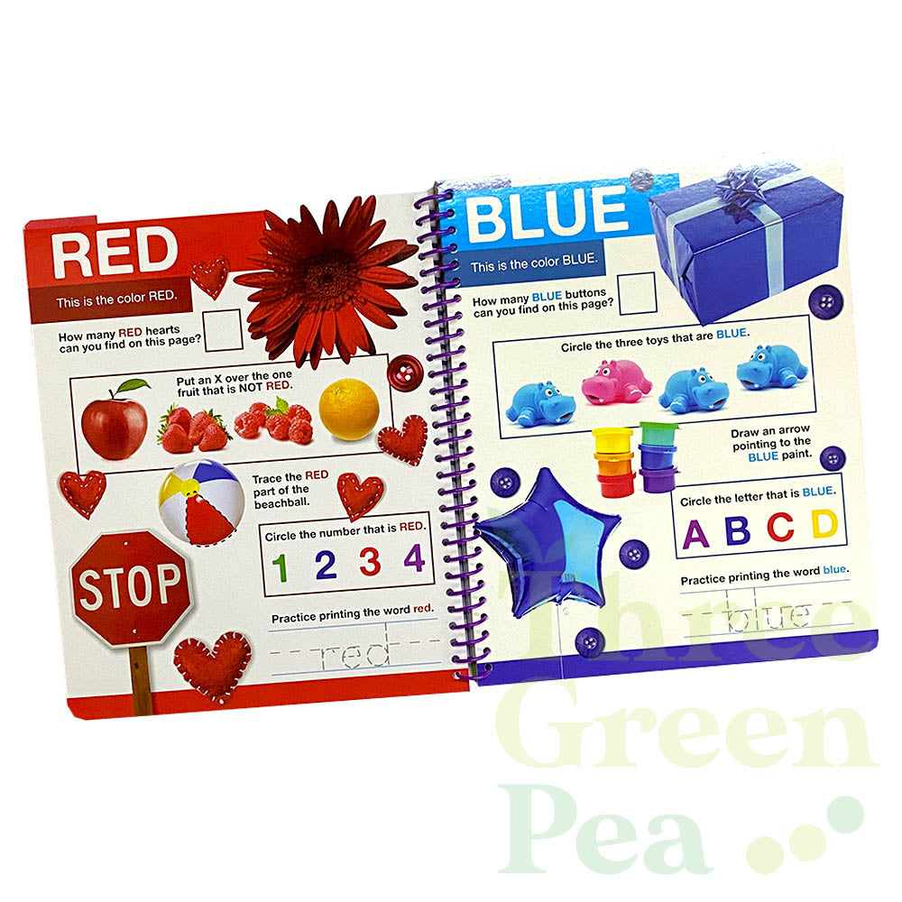 Children Wipe-Clean Workbooks with Erasable Marker | Shapes and Colors / Addition and Subtraction / Draw and Write