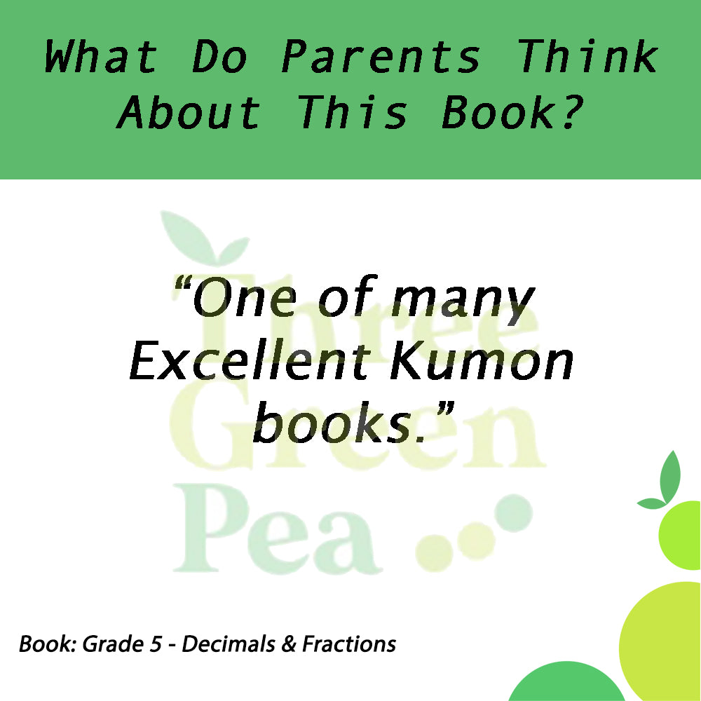 [Original] Kumon Math Workbooks Grade 5 - Decimals & Fractions