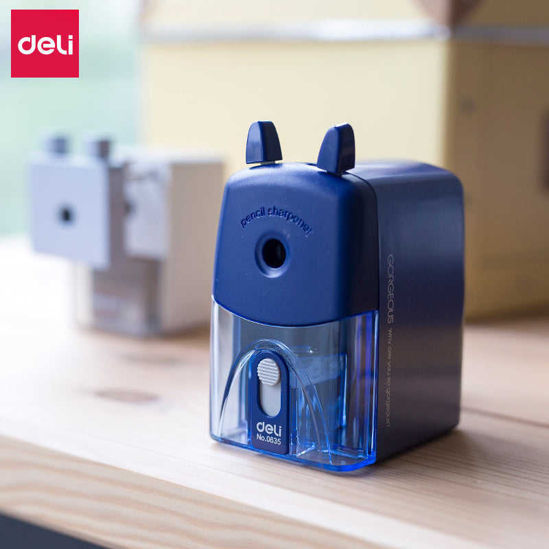 Deli 0635 Rotary Pencil Sharpener | Office Home School Stationery