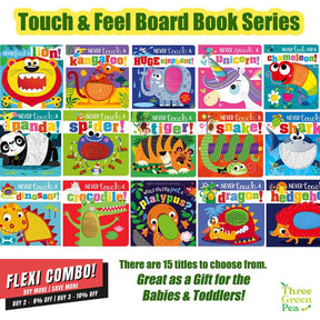 Touch and Feel Board Books Never Touch a Huge Elephant! Children Books for babies and toddlers [B1-1]