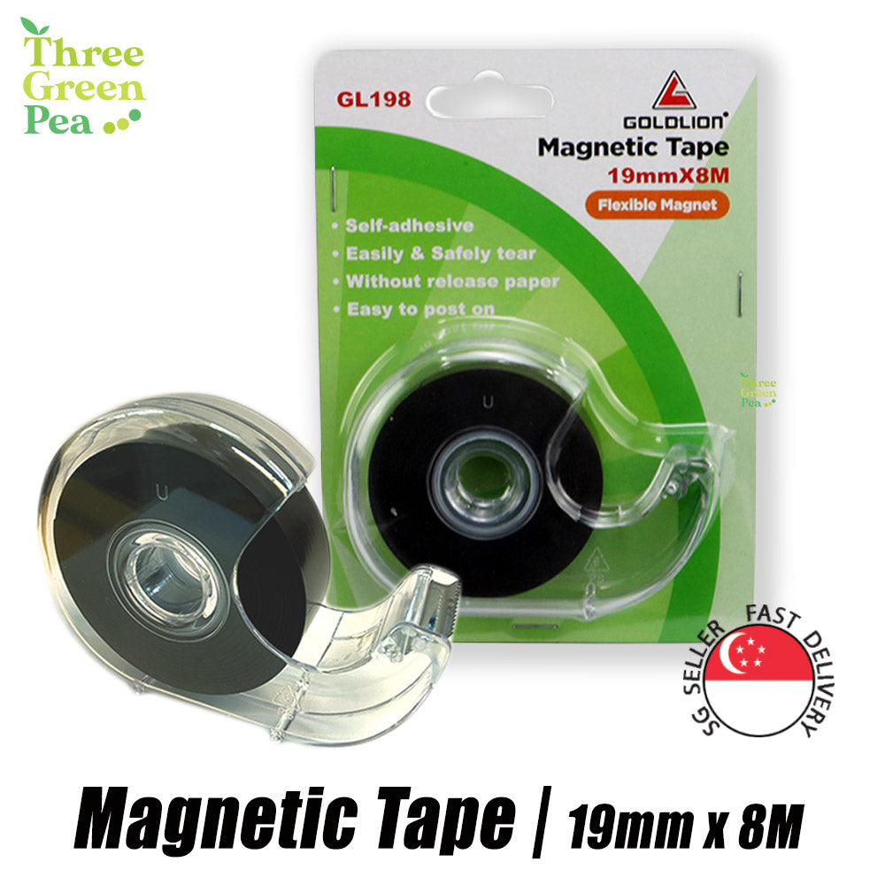 Self-Adhesive Magnetic Tape (19mm x 8M) - Great to use in classroom and at home - Art and Craft