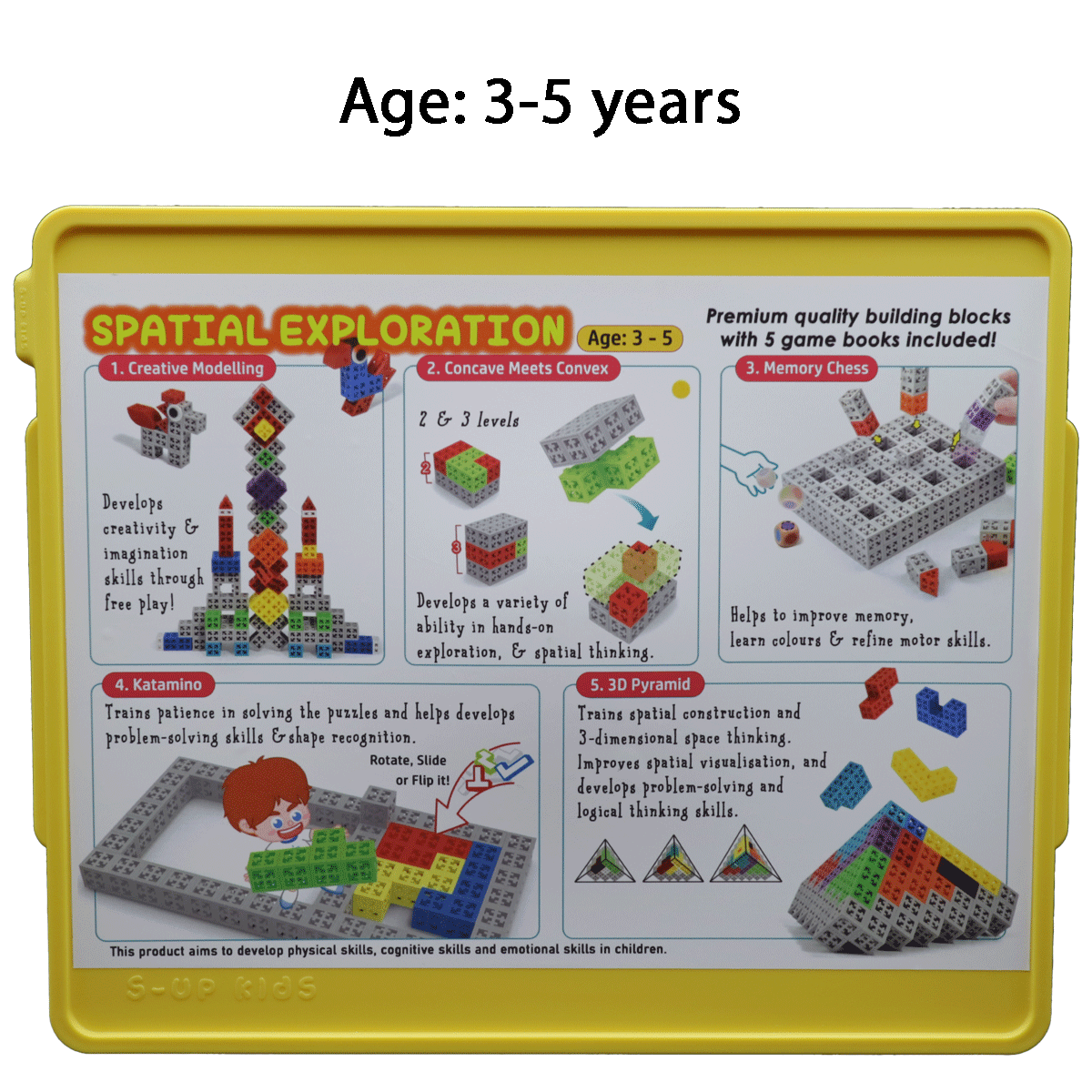 Spatial Exploration Blocks with 5-in-1 Games