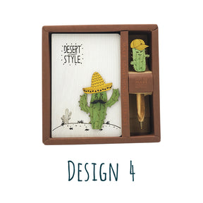 Wooden Design Notebook (Cactus Series) - Journal, Diary, Travel Logbook Great for Gift Ideas