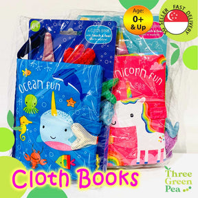 Cloth Book for Baby and Toddler (0-2 yo) with Soft Touch Tabs - Unicorn Fun