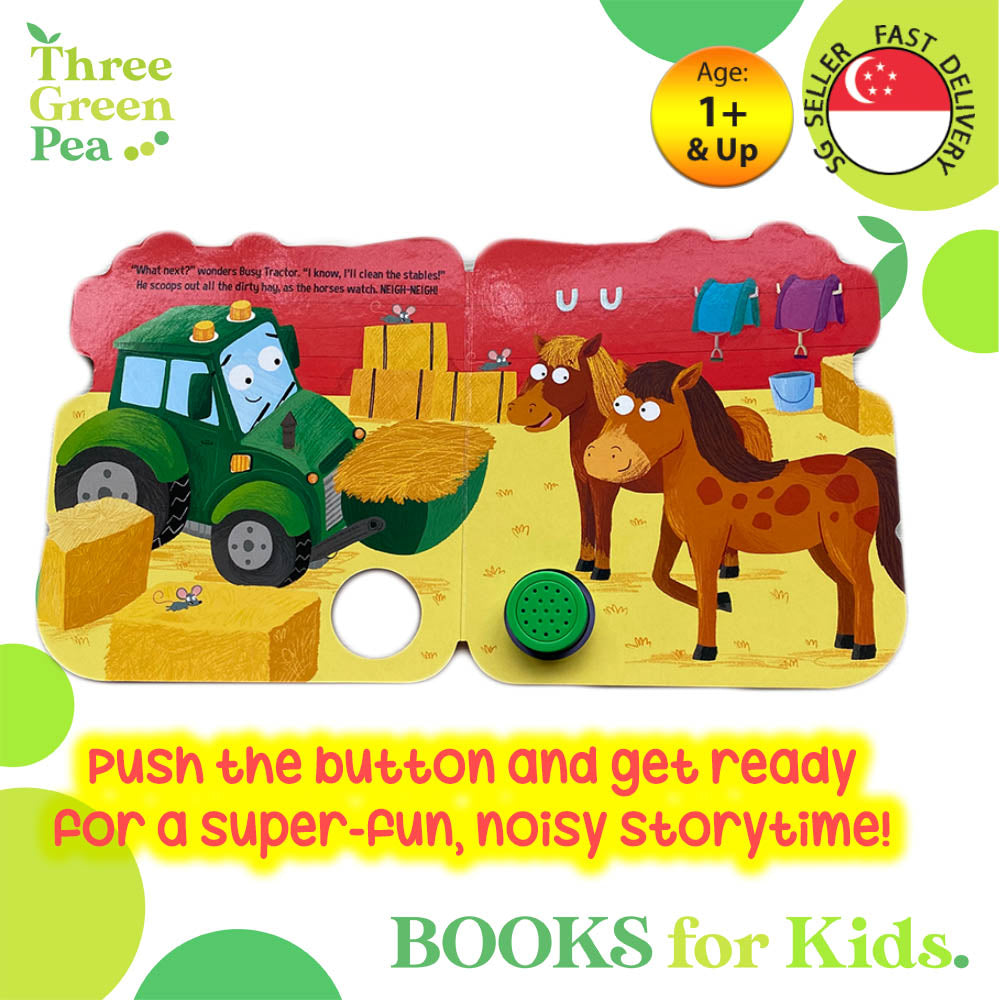 Shaped Sound Board Books for Toddlers : Busy Tractor - Read-Along Storybooks - For Babies & Toddlers