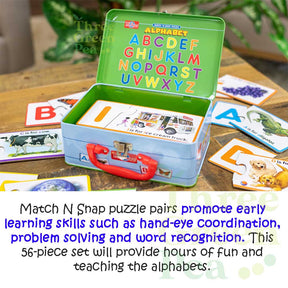 Puzzle for Toddlers - Match N Snap Puzzles in Lunchbox Tin (Counting) | 30 Self-Correcting Puzzle Pairs | Suitable for Age 3-6