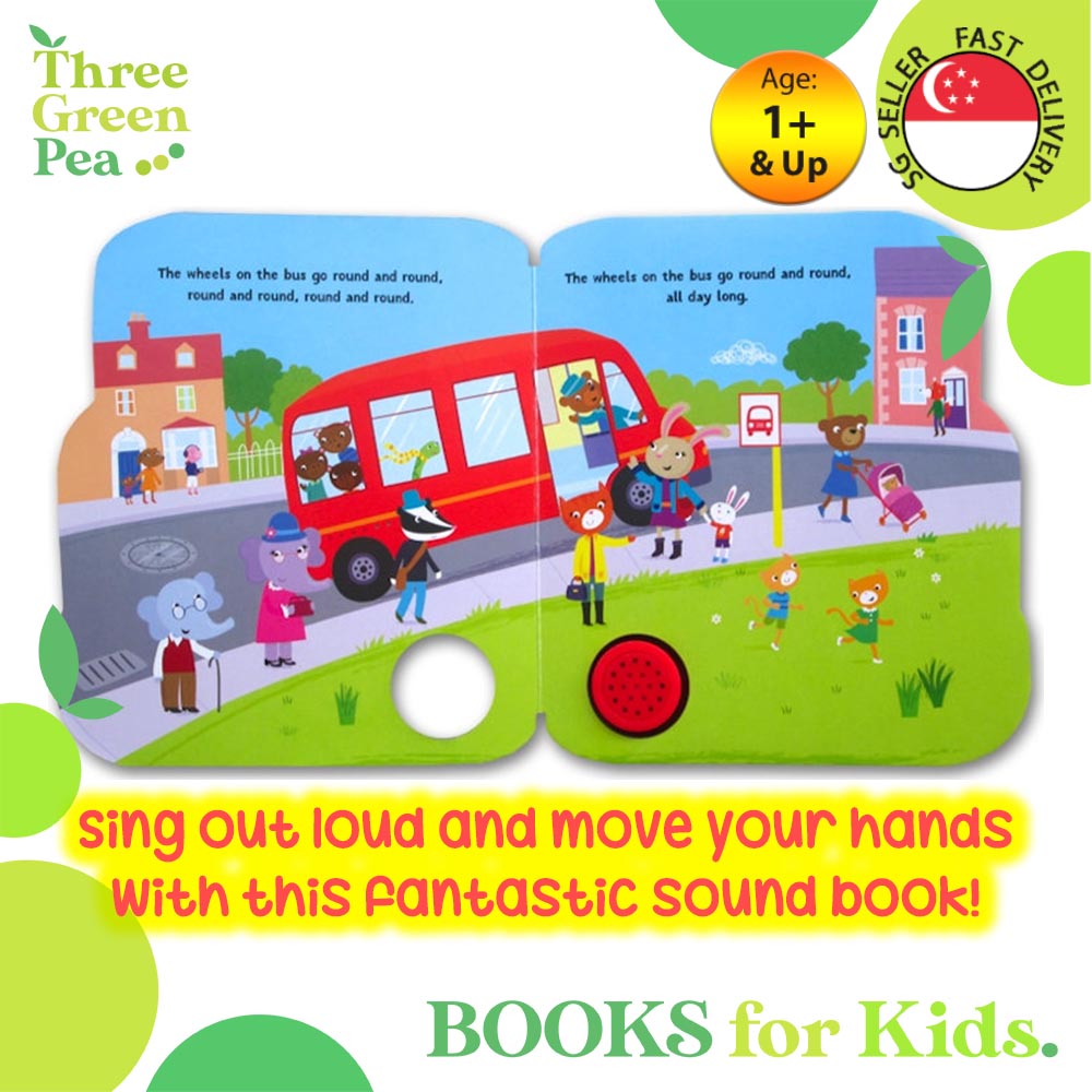 Shaped Sound Board Books for Toddlers : The Wheels on the Bus - Read-Along Storybooks - For Babies & Toddlers