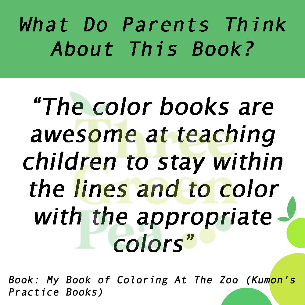 Kumon Basic Skills Workbooks - My Book of Coloring At the Zoo