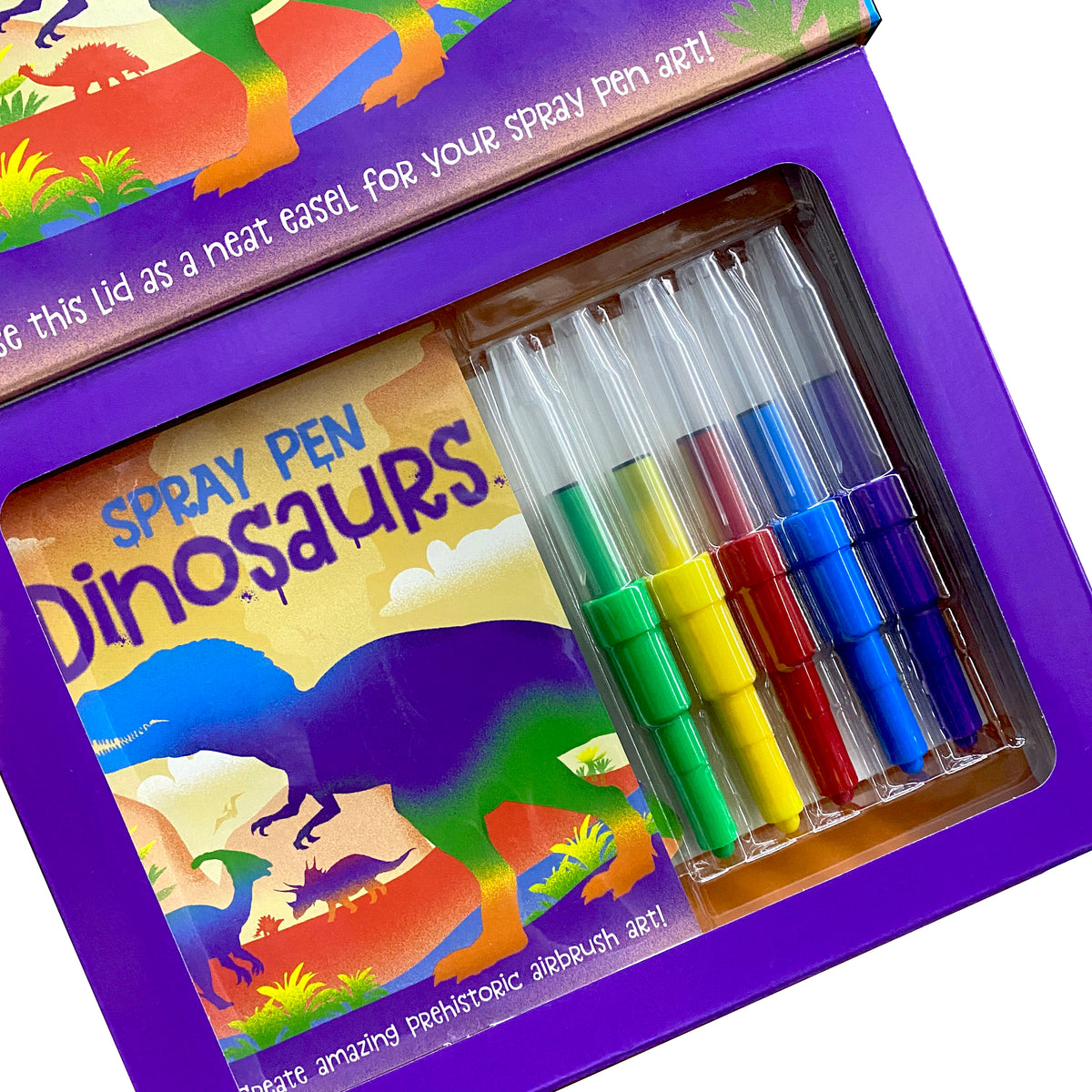 Children Activity Box Set | Dinosaurs Spray Pen Art | Fun / Interactive | Suitable for Age 5 yo and above