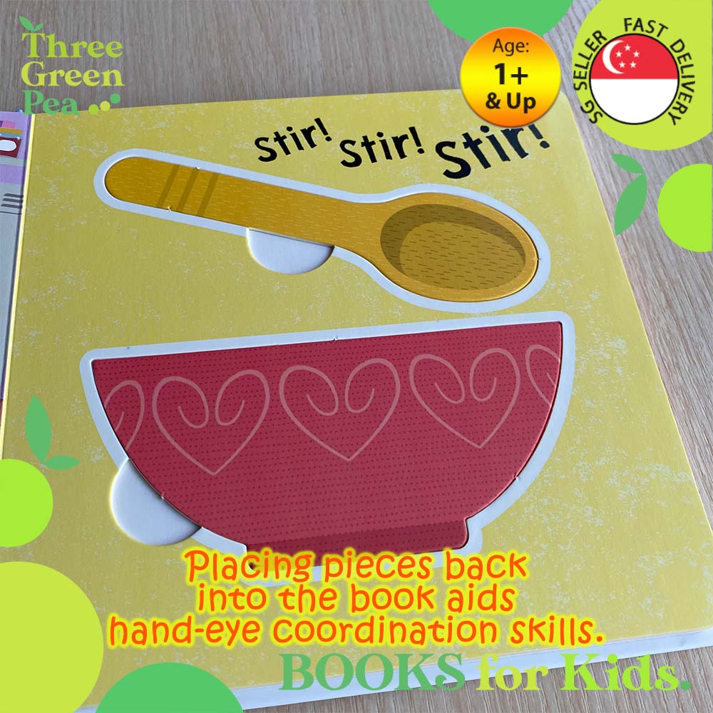 Pop Out and Play Children Board book - Cook's Baking Set - Suitable for children age 1 and above