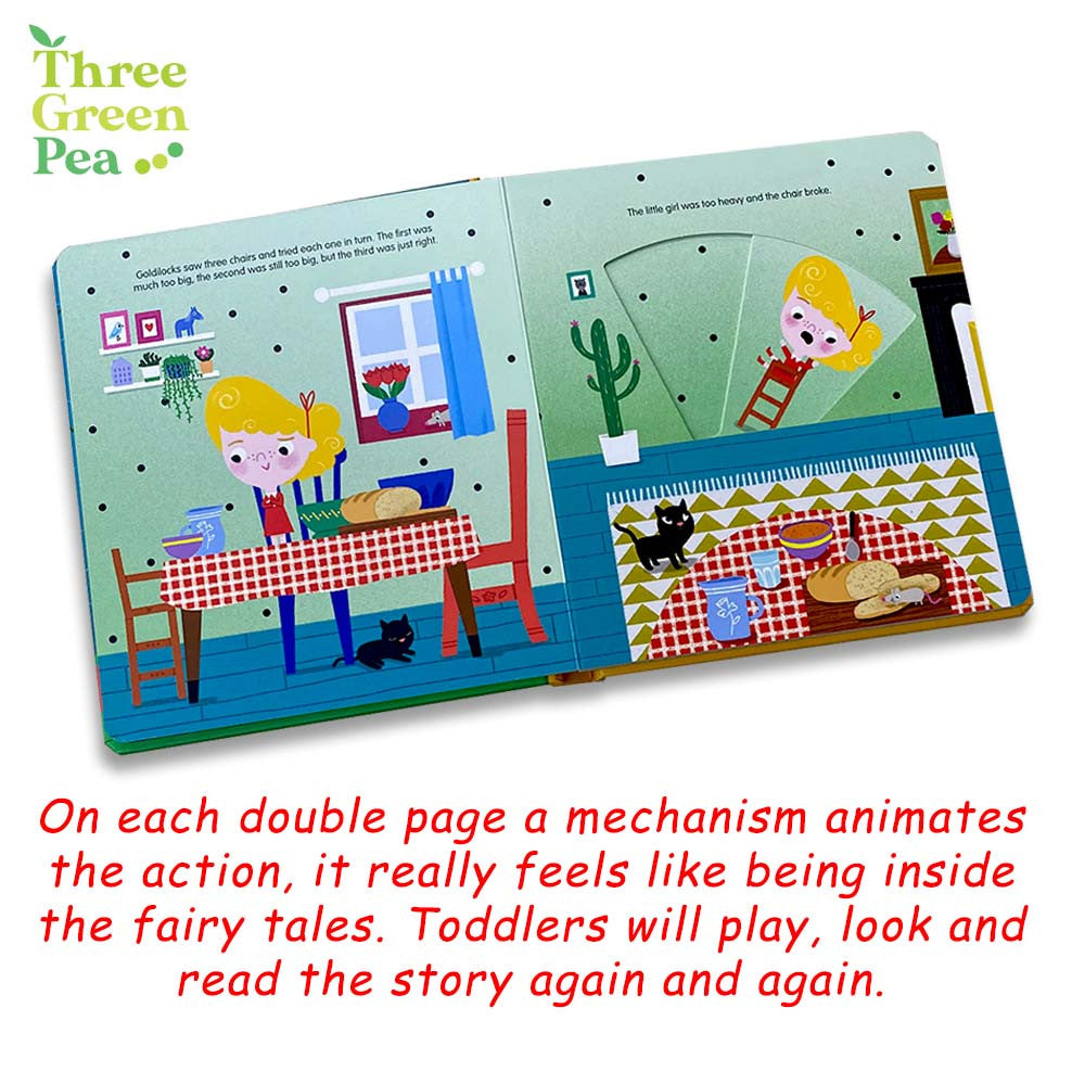 My First Pull-the-tab Fairy Tale Board Book - Goldilocks and the Three Bears For Children Ages 3+ Interactive Storytelling with Kids [B3-4]