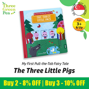 My First Pull-the-tab Fairy Tale Board Book - Three Little Pigs For Children Ages 3+ Interactive Storytelling with Kids [B3-4]