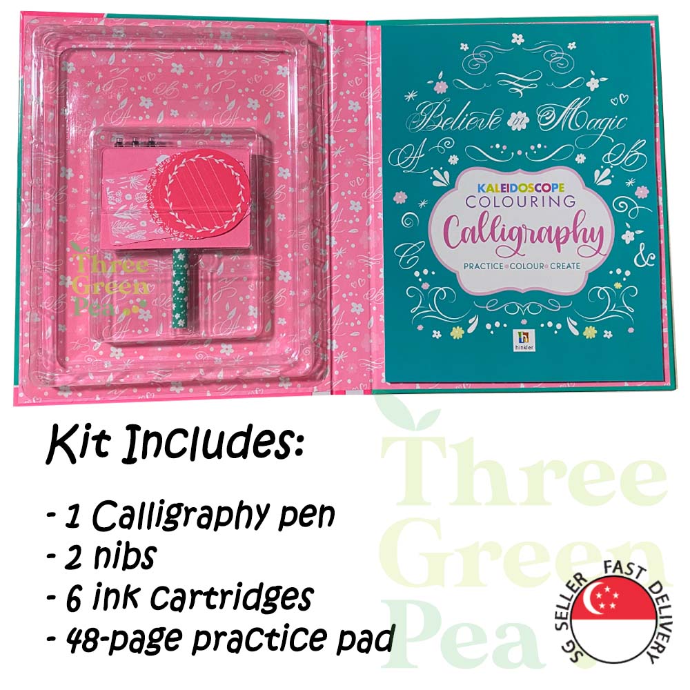 Children Activity Set | Kaleidoscope Colouring - Calligraphy / Kawaii Colouring / Too Cute Colouring | Suitable for Ages 4 and above - Great Gift Ideas