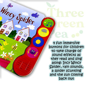 Children Nursery Rhyme Sound Books | Incy Wincy Spider / Twinkle Twinkle Little Star | Suitable for Age 1