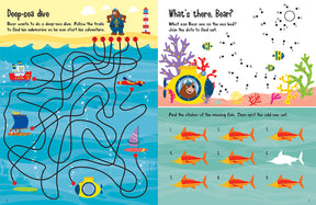 Children Sticker Activity Books - Busy Play Ocean / Things that Go | Play Scenes with Reusable Stickers | Suitable for Ages 3 and above