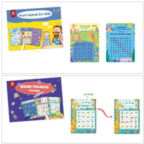 Pinwheel Early Learning Wipe Clean Activity Card Games [Bundle of 4] - Interactive Brain Development Games for Ages 3+