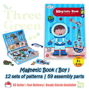 Magnetic Book Toy for Children Age 3 and above [Pretend Play] | Animal Magnet | Girl Costume | Boy Costume | Vehicles Magnet | Learn Alphabet | Learn Geometric | Traffic - Great Gift Ideas