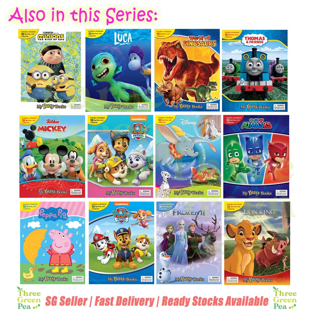 My Busy Book - Paw Patrol Girls 10 Figurines, 1 Playmat and 1 Story Board Book for Age 4-6 Great Gift Ideas [B1-1]