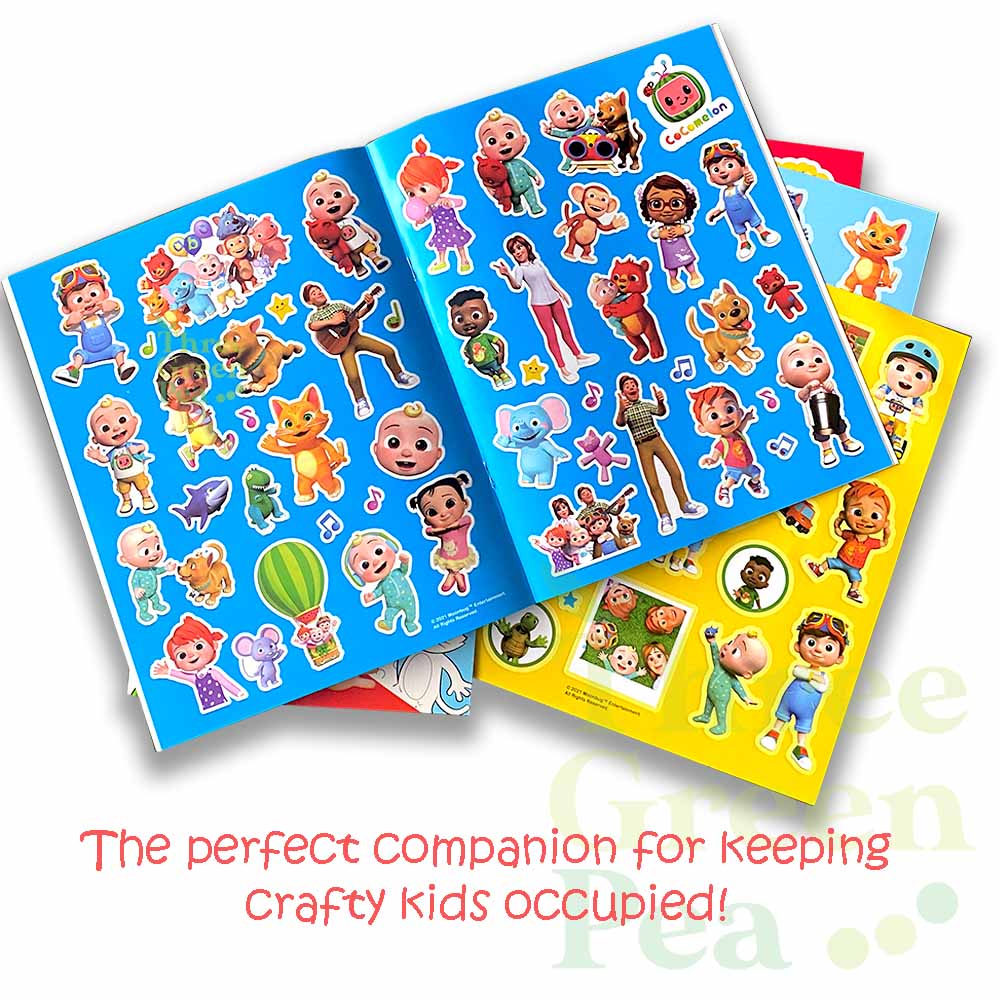 CoComelon Activity Pack with 3 Books and 100+ Stickers