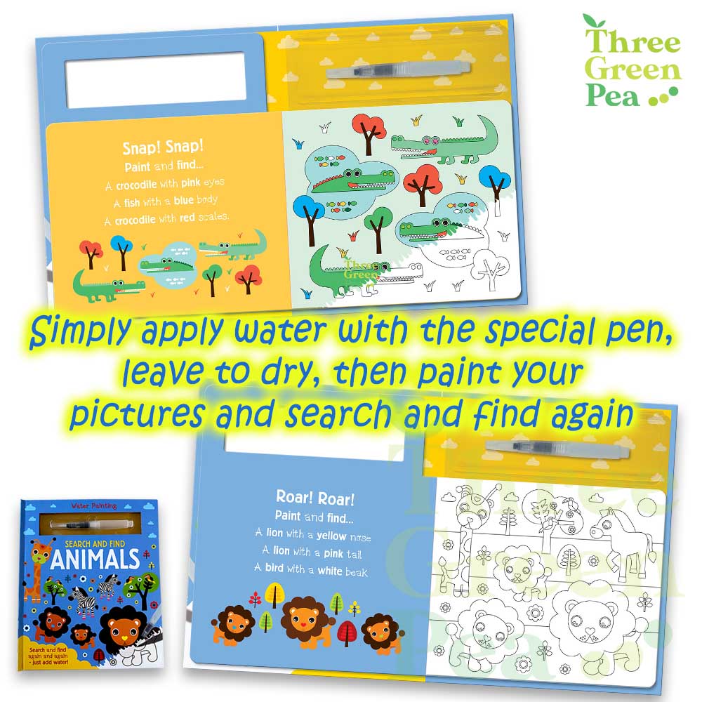 Water Painting for Kids | Search and Find - Dinosaurs / Animals / Under the Sea / Unicorns | Suitable for Age 3 and above | Develop Motor Skills