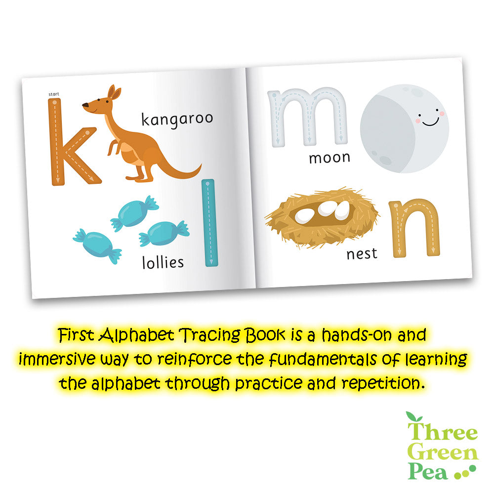 Children's Book for Ages 3 and above | Board Book - Trace and Learn First Alphabets (Jr. Explorers)