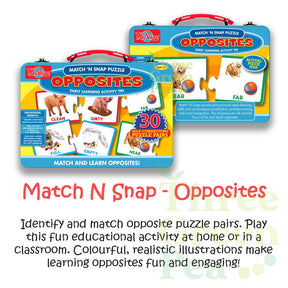 Puzzle for Toddlers - Match N Snap Puzzles in Lunchbox Tin (Counting) | 30 Self-Correcting Puzzle Pairs | Suitable for Age 3-6