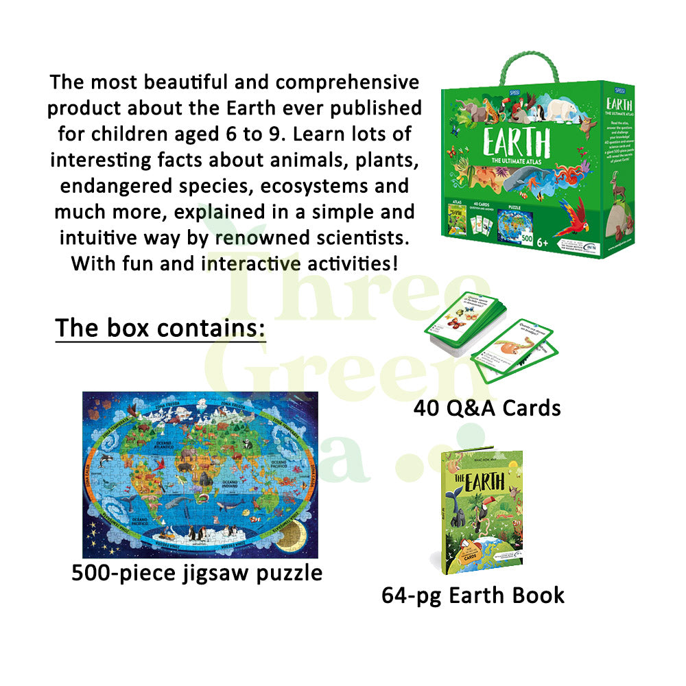 Jigsaw Puzzles for Children - The Ultimate Atlas N Puzzle Set - EARTH/SPACE/VOLCANOES/ANIMALS  - For Age 6+ [B2-3/4/5]