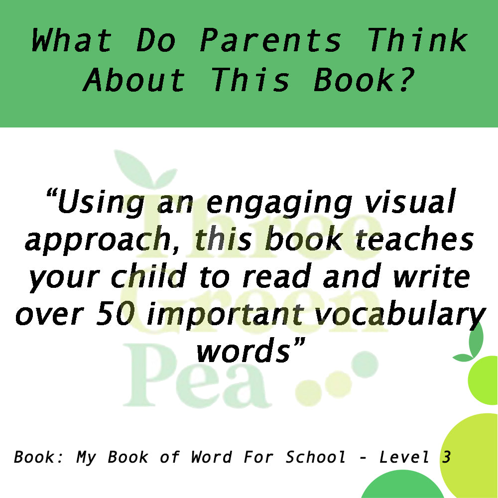 Kumon Verbal Skills Workbooks - My Book Of Words For School Level 3