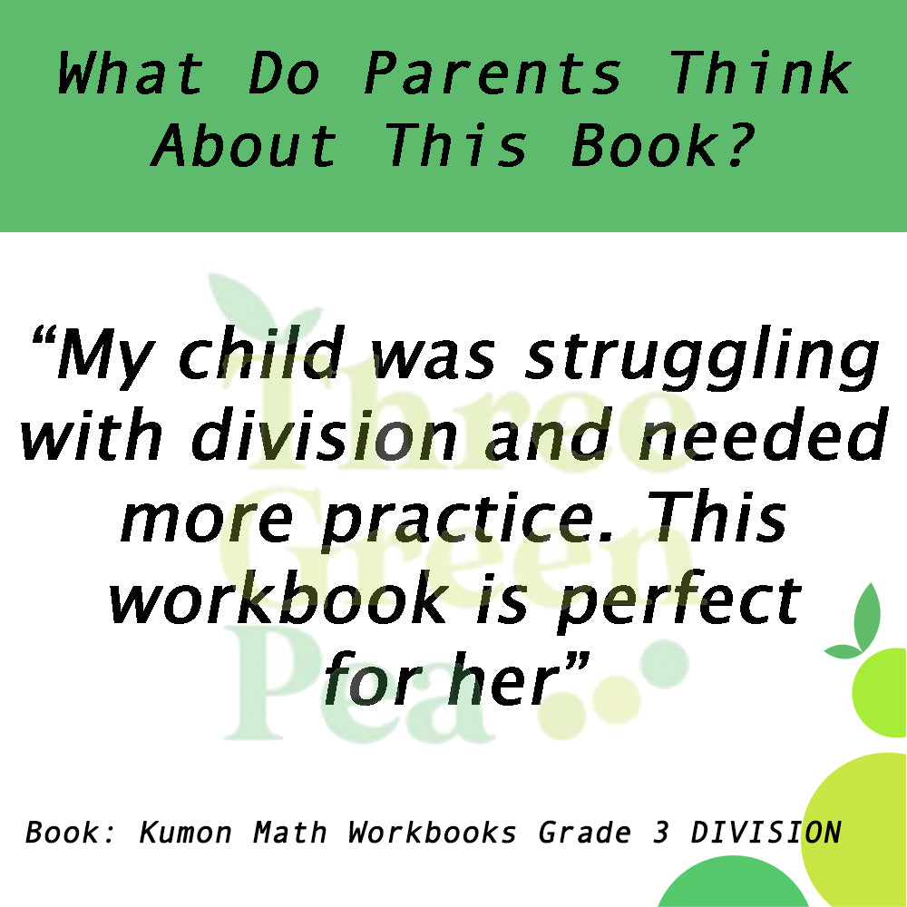 Kumon Math Workbooks Grade 3 DIVISION [C1-1]