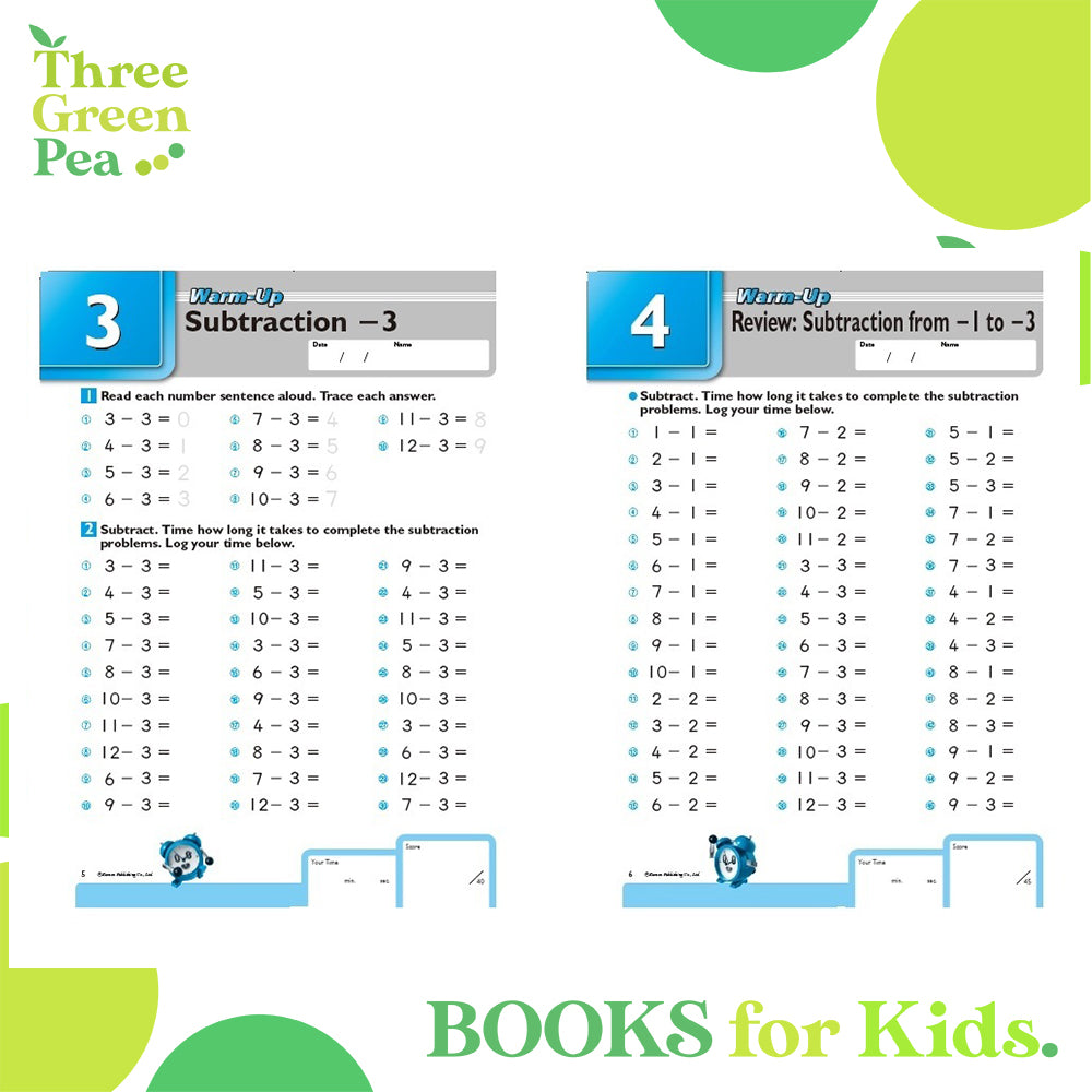 Kumon Speed & Accuracy Math Workbook - Subtraction