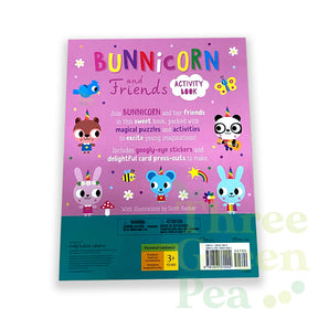 Children Stickers n Puzzles Activity Book | Bunnicorn n Friends with Googly-eye Stickers | Suitable for Age 3 and Above | Engaging, Motor Skills n Brain Development