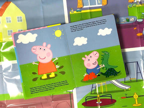 My Busy Book - Peppa Pig 10 Figurines, 1 Playmat and 1 Story Board Book Great Gift Ideas for Children [B1-1]